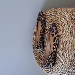 NWOT Corso Como Womens Jullia Leopard Print Fabric Ballet Flats Padded Footbed 6